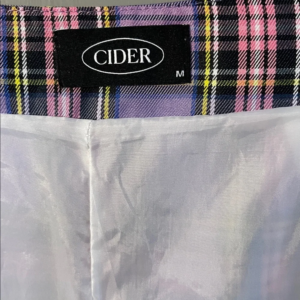Cider Skort Skirt Purple Plaid  Schoolgirl  Mod Punk Street Urban Emo Skater
